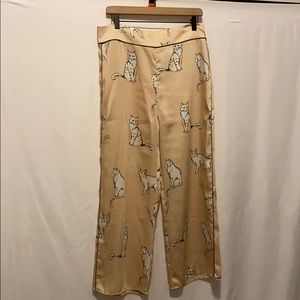 Zara satin cat pants